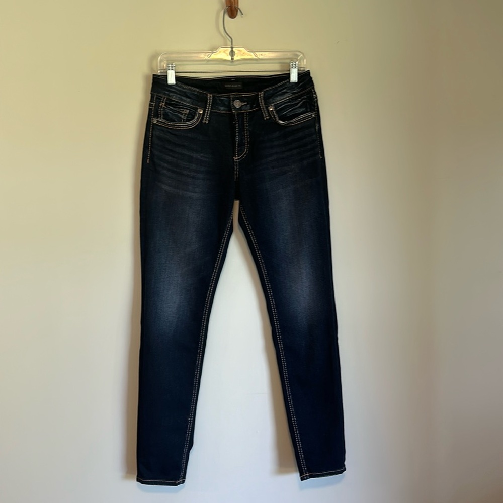 Dark denim Silver Jeans Co. Suki Skinny